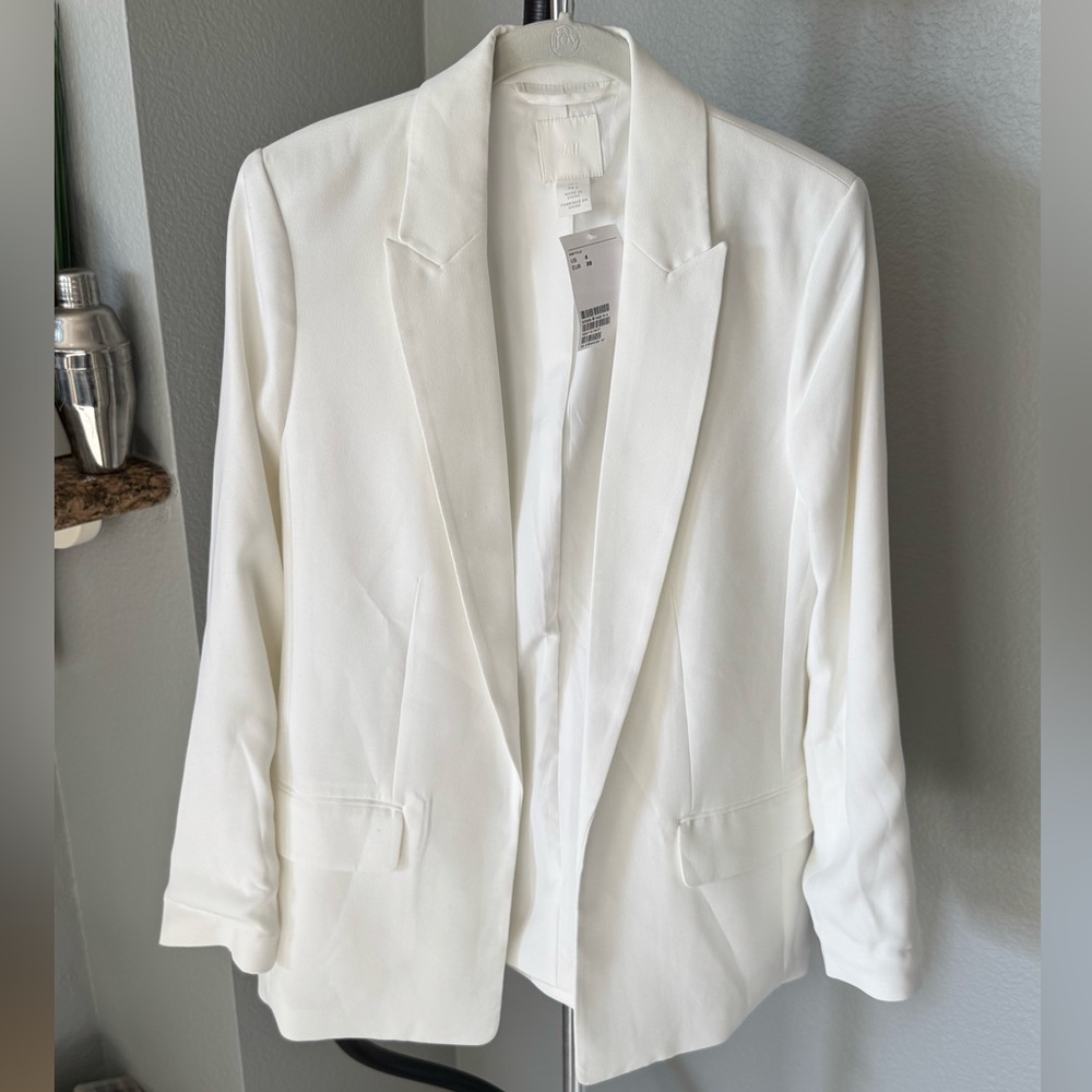 H&M Classic White Women's Blazer